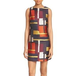 Beautiful Alice + Olivia Painted Grid Mod Dress